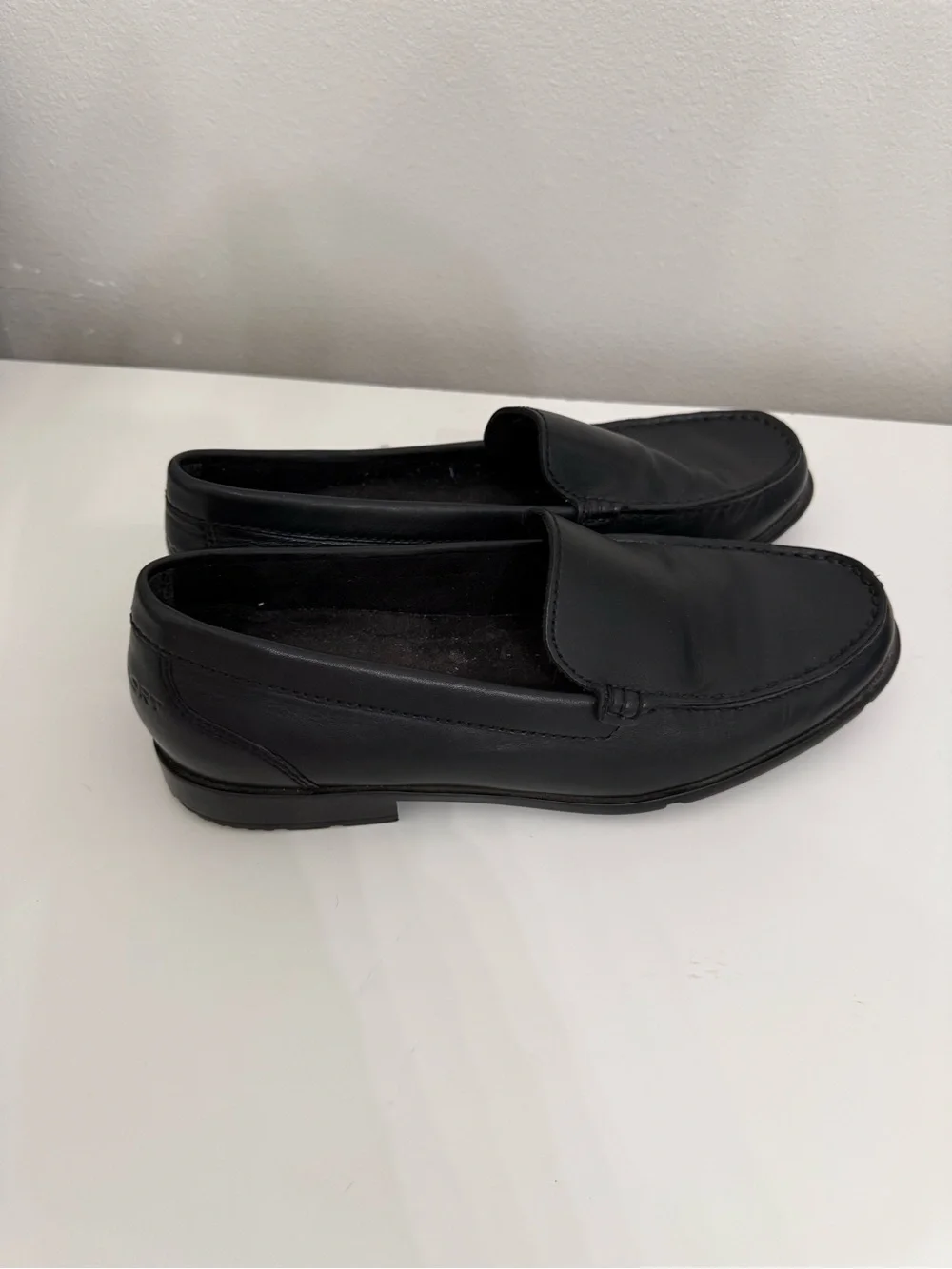 Rockport Walkability Dress Shoes Black Leather Loafers Men’s 8.5 Comfort Slip On